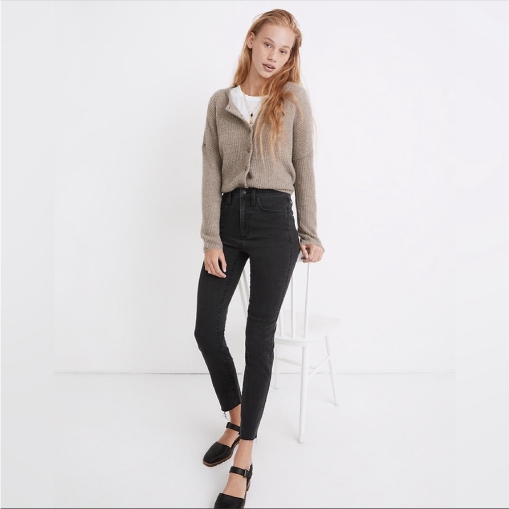 Madewell stovepipe Jeans in Banberry wash: raw hem edition